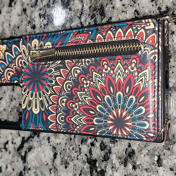 Mandala print iPhone 14 plus wallet case - Picture 2 of 6